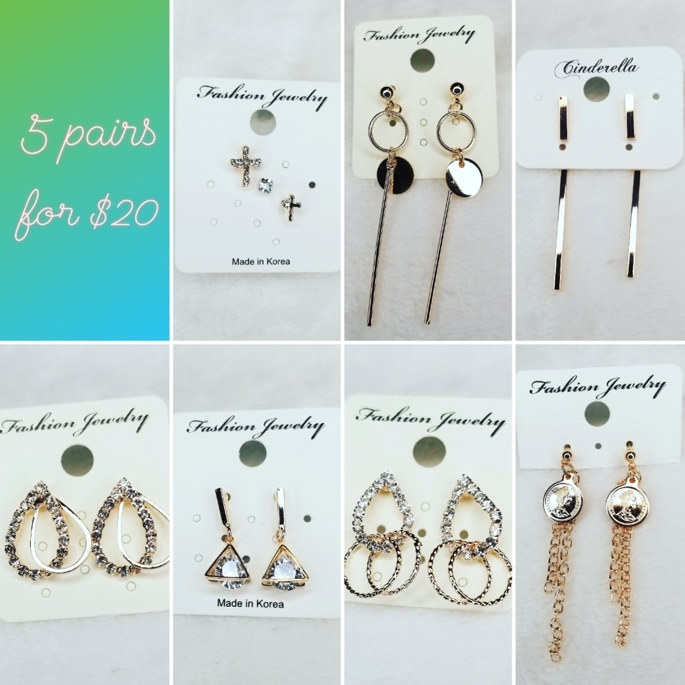 5 for $15 earrings